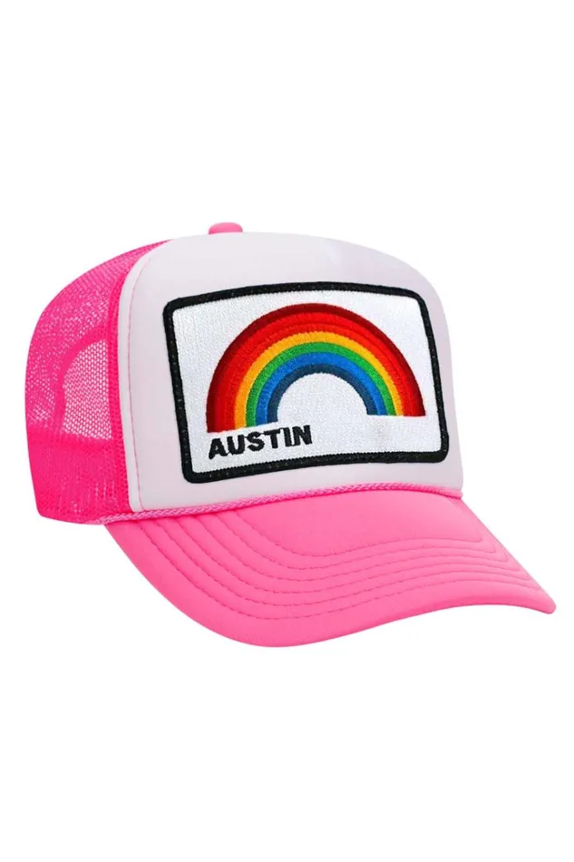 Women Trucker Hats Aviator Nation AUSTIN RAINBOW TRUCKER HAT Women Trucker Hats Aviator Nation AUSTIN RAINBOW TRUCKER HAT
