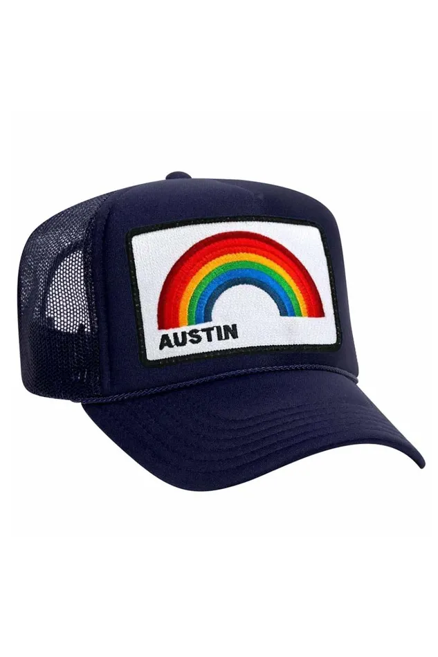 Women Trucker Hats Aviator Nation AUSTIN RAINBOW TRUCKER HAT Women Trucker Hats Aviator Nation AUSTIN RAINBOW TRUCKER HAT