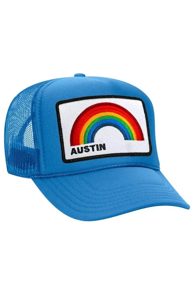 Women Trucker Hats Aviator Nation AUSTIN RAINBOW TRUCKER HAT Women Trucker Hats Aviator Nation AUSTIN RAINBOW TRUCKER HAT