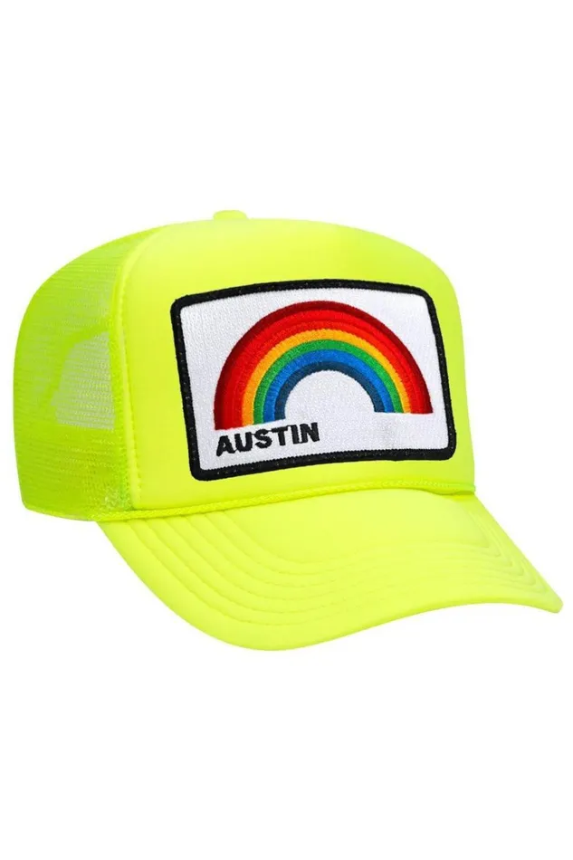 Women Trucker Hats Aviator Nation AUSTIN RAINBOW TRUCKER HAT Women Trucker Hats Aviator Nation AUSTIN RAINBOW TRUCKER HAT