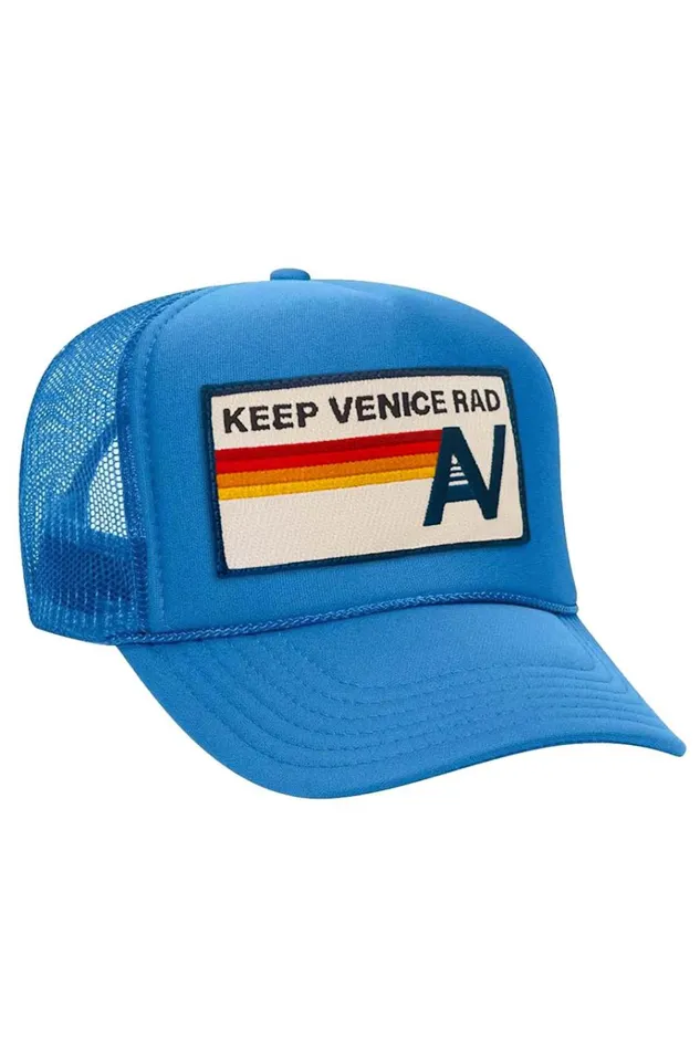 Women Trucker Hats Aviator Nation KEEP VENICE RAD 8211 VINTAGE LOW RISE TRUCKER