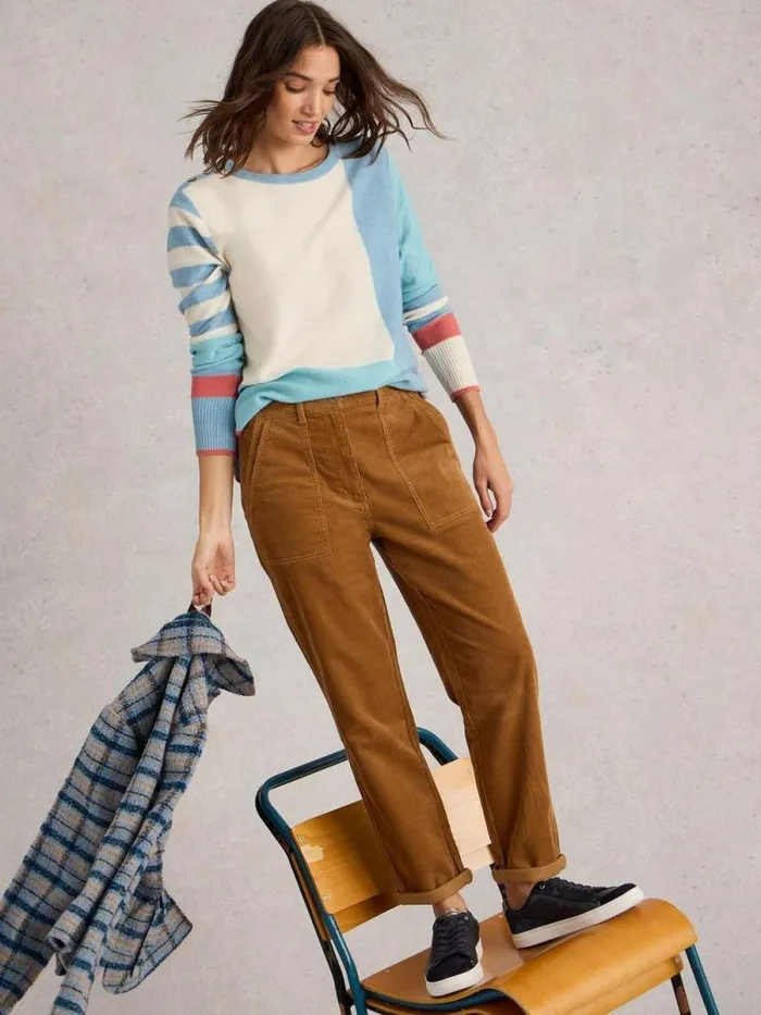 Women Twister Cord Trouser Mid Tan White Stuff Trousers