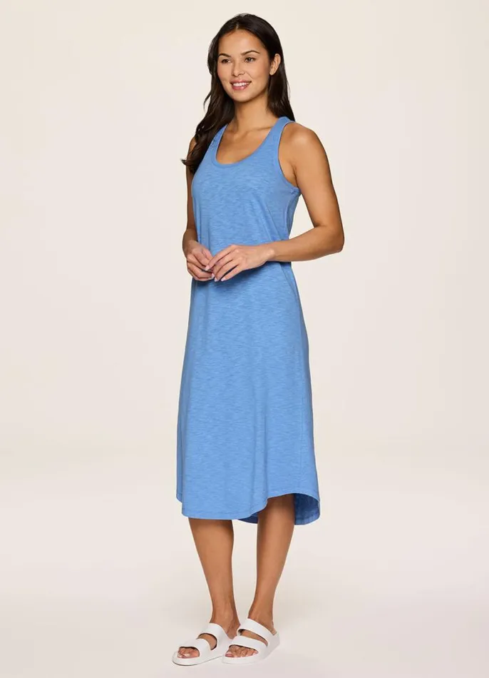 Women Weekender Midi Tank Dress Capri Blue RBX Active Dresses