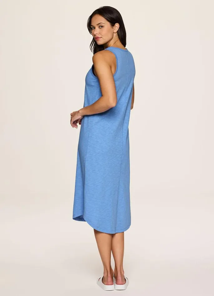Women Weekender Midi Tank Dress Capri Blue RBX Active Dresses