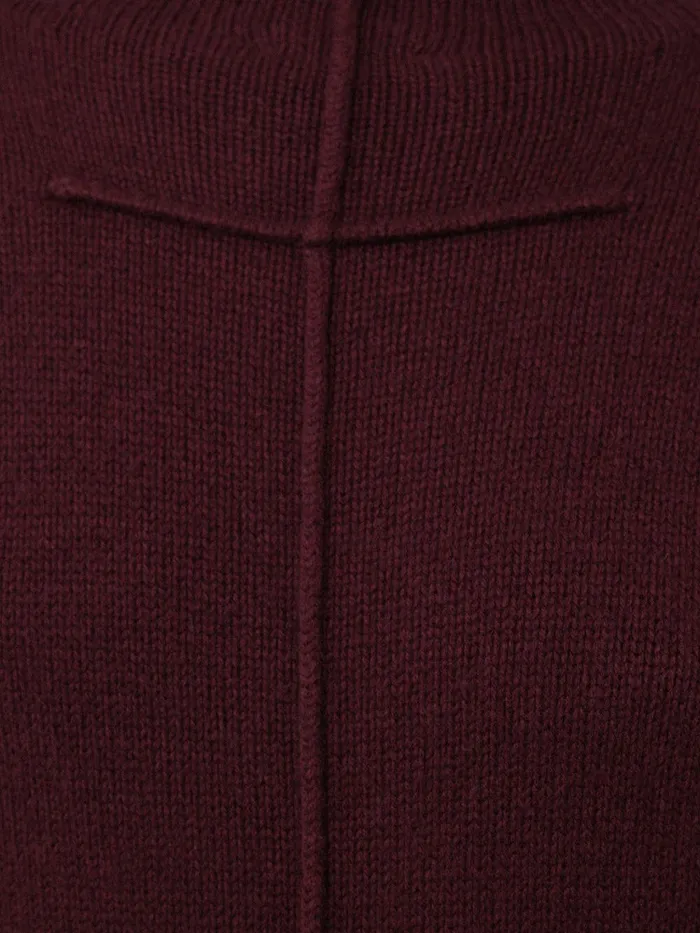 Women Wool Cashmere Blend Dress Burgundy Jigsaw Dresses and Jumpsuits