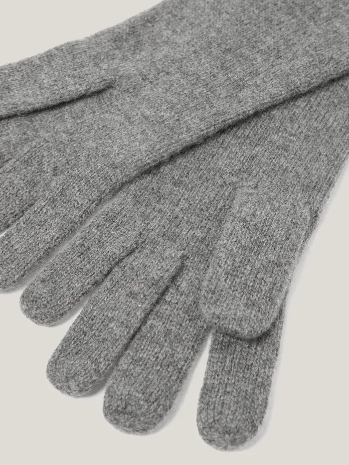 Women Wool Cashmere Long Gloves Grey Jigsaw Knitwear and Cashmere