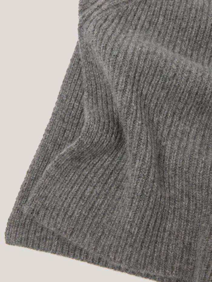 Women Wool Cashmere Roll Neck Bib Grey Jigsaw Ponchos and Scarves