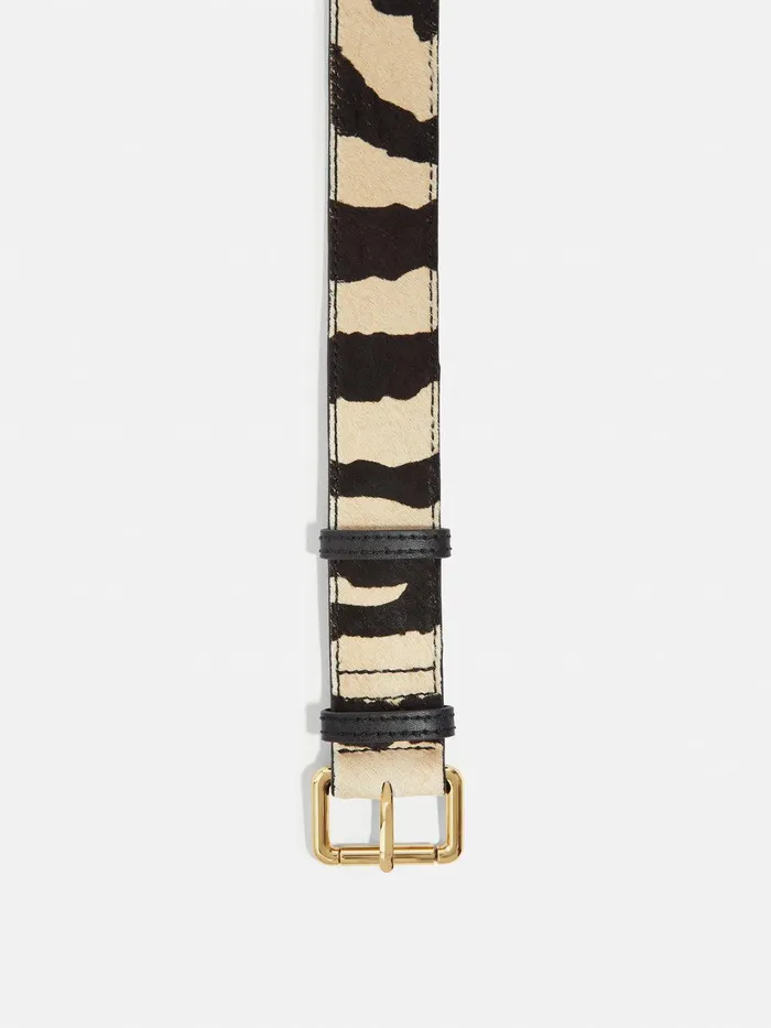 Women Zebra Belt Zebra Jigsaw Leather