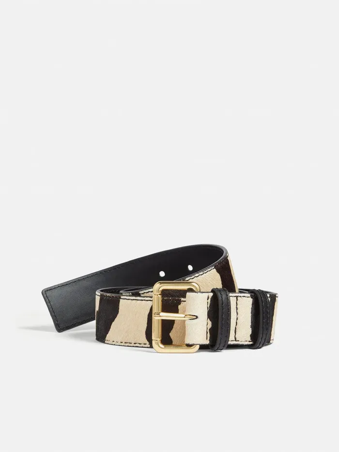 Women Zebra Belt Zebra Jigsaw Leather