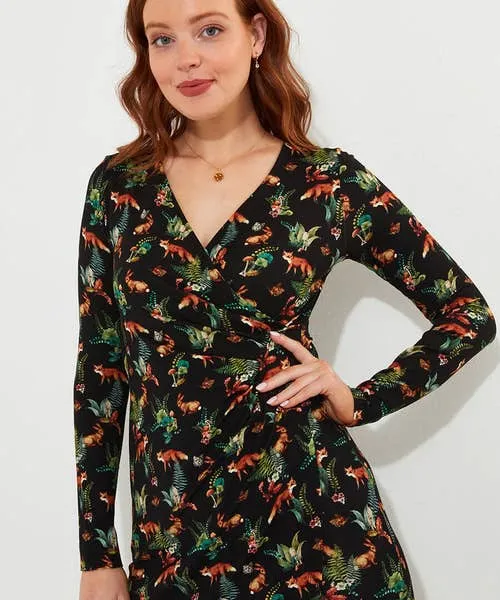 Woodland Wonder Jersey Dress Black Apparel Petite Collection Joebrowns