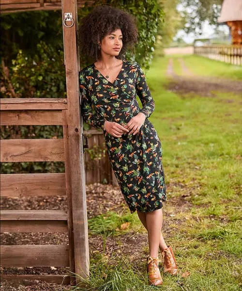 Woodland Wonder Jersey Dress Black Apparel Petite Collection Joebrowns