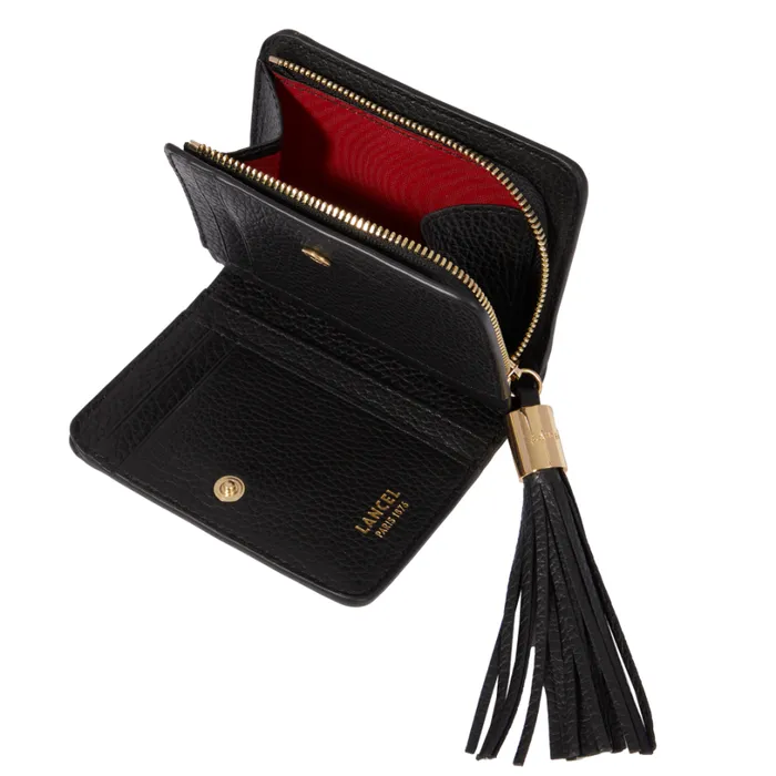 Zipped Medium Compact Wallet Black Women Lancel Wallet Zipped Medium Compact Wallet Black Women Lancel Wallet