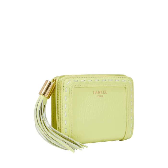 Zipped Medium Compact Wallet Lime Women Lancel Wallet Zipped Medium Compact Wallet Lime Women Lancel Wallet