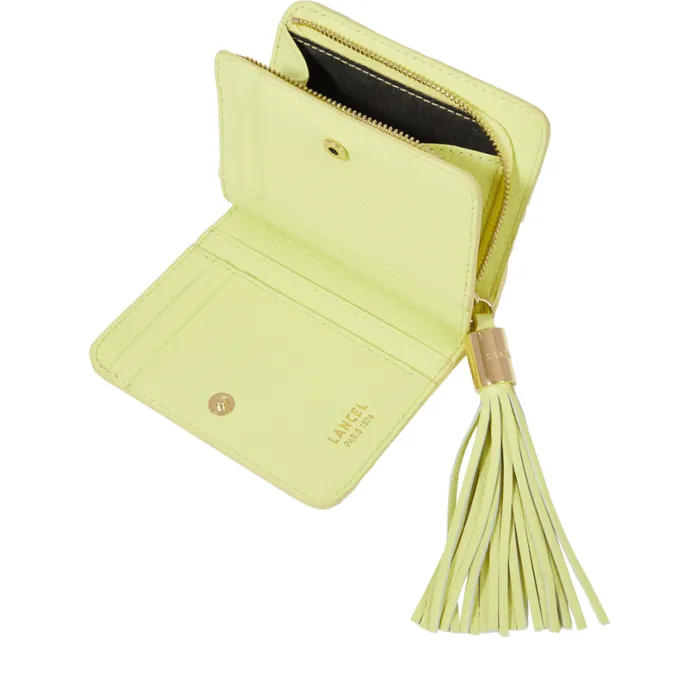 Zipped Medium Compact Wallet Lime Women Lancel Wallet Zipped Medium Compact Wallet Lime Women Lancel Wallet