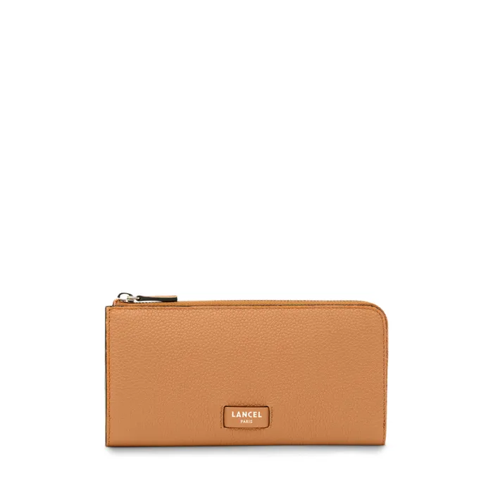 Zipped Slim Wallet Camel Women Lancel Wallet